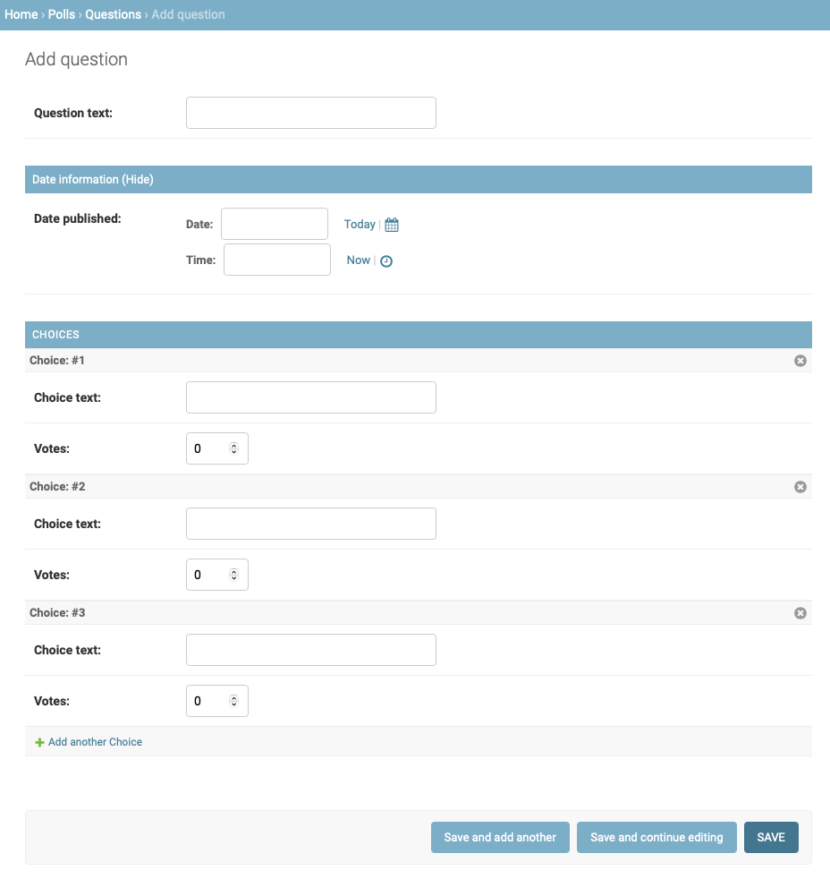 Writing Your First Django App Part 7 Django Documentation Django